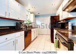black appliances. kitchen interior