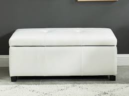Vous êtes à la recherche d'un couleur peu commune, bon rangement , de bonne dimension pour un pied de lit55unknown. Banc Coffre De Rangement En Simili Blanc Filippo