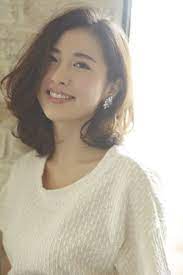 お手入れ簡単 acqua omotesandoのヘアスタイル 面長 ヘアスタイル ヘアースタイル ボブ パーマ 40代
