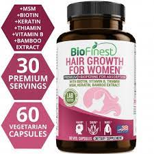 Hair la vie revitalizing blend hair vitamins with biotin, collagen and saw palmetto for fast hair growth for women and men. Hair Growth Supplement For Women Vitamins For Natural Healthier Rich Hair With Vitamin B Biotin Thiamin 60 Capsules