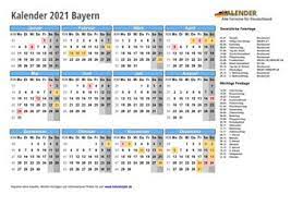 2021 allerdings haben nicht alle arbeitnehmer etwas von den feiertagen. Kalender 2021 Bayern Alle Fest Und Feiertage