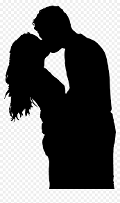 Couple Kissing Silhouette Png Transparent Cartoon Man And Woman Kissing Silhouette Png Download Vhv