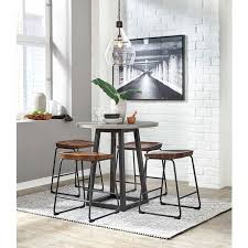 Maybe you would like to learn more about one of these? Showdell Counter Height Dining Set W Brown And Black Barstools Signature Design Furniture Cart