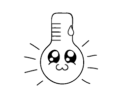 Thermometer coloring pages to download template. Kawaii Thermometer Coloring Page Coloringcrew Com