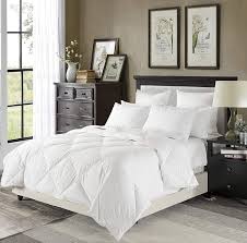Amazon Com Downluxe Lightweight White Down Comforter King Size Down Duvet Inserts 230 Thread Count 550 Fill Power 100 Cotton Shell Down Proof With Tabs Home Kitchen