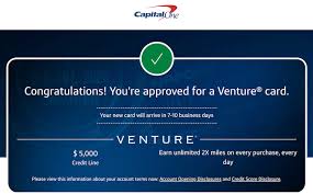 In order to get preapproved for a card, you can use bankrate's cardmatch tool or prequalify through the capital one. Capital One Venture Approval Myfico Forums 5936905
