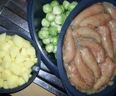 Hahnchen Innenfilet Mit Rosenkohl Kartoffeln In Kasesosse Rezept Rosenkohl Hauptgerichte Mit Fleisch Hauptgericht