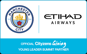 Download free manchester city fc new vector logo and icons in ai, eps, cdr, svg, png formats. Manchester City And Etihad Airways Team Up To Empower Young Community Football Leaders In Week Long Summit Eye Of Dubai