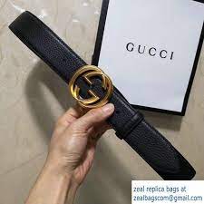 Gucci 3 8cm Wide Grained Leather Belt With Gold Gg Buckle Luxury Belts Leather Belt Buckle