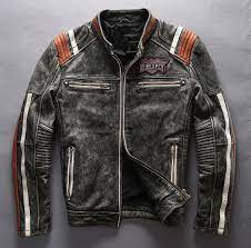 Vintage Biker Jacket Distressed Leather Jacket Vintage Leather Motorcycle Jacket Leather Jacket Men