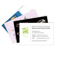 Print business cards to showcase your brand identity. Business Card 4 0 Cmyk Onesided Advertising Displays