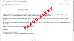 012345) on which salary was being paid previously. Fraudsters Seek Banking Information From Ncb Customers In Email Scam Loop Jamaica