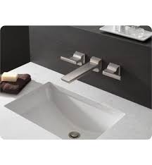 Mounting the faucet on the wall gives you the ability to vary its height from the bowl to fit your comfort level as well as make a powerful design statement. Delta T3599lf Wl Pivotal 2 1 4 Double Handle Wall Mount Bathroom Sink Faucet Trim
