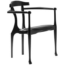 Oscar Tusquets Mid Century Modern Black Ash Gaulino Spanish Easy Chairs Leather Armchair Modern Easy Chair Chair