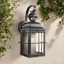 Want to know if any people or animals are wandering around outside your house? Crista 14 3 4 High Black Motion Sensor Outdoor Wall Light 35p29 Lamps Plus