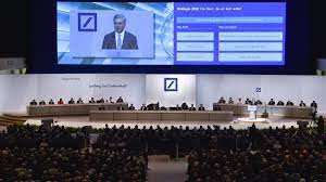 Januar 2019 vor den rund 600 gästen in der hauptstadt repräsentanz darunter zah. Deutsche Bank Jain Spricht Auf Hauptversammlung Englisch Welt