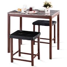 Shop our selection of home kitchen pub and bistro table sets. Giantex 3 Pcs Table Set Faux Marble Counter Home Kitchen Bar Dining Table With 2 Stools Red Brown Dining Room Sets Dining Room Furniture Gellyplast Com