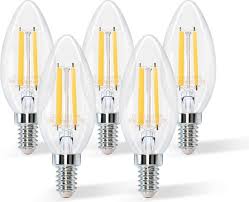 bol com aigostar led filament c35 4w e14 fitting 2700k set van 5 stuks