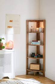 Mara Corner Bookshelf With Images Corner Bookshelves Home Furniture Apartment Furniture