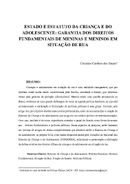 Marxists internet archive, 2 de febrero de 2016. Pdf Estado E Estatuto Da Crianca E Do Adolescente Garantia Dos Direitos Fundamentais De Meninas E Meninos Em Situacao De Rua Cristiane Cardoso Dos Santos Academia Edu