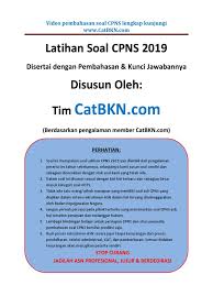 Soal cpns dan pppk adalah latihan yang akan diberikan kepada peserta guna menyeleksi peserta hingga mendapatkan peserta yang terbaik. Soal Cpns 2019 Latihan Hots Dan Pembahasan Jawabannya