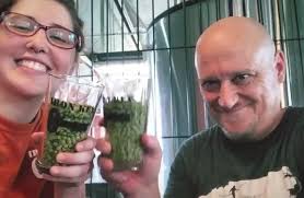 Our brewers Dave Erb and Autumn...