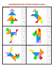 Elblogdesami Org Contar Figuras 002 Learnarabicworksheets Tangram Activities Tangram Tangram Puzzles