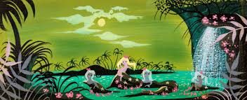 Mermaids Concept Art By Mary Blair For Peter Pan 1953 In 2020 Disney Concept Art Concept Art Mary Blair Art