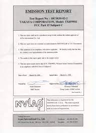 Test report signature MK4TX69W01 Test Report