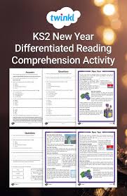 Ks2 New Year Differentiated Reading Comprehension Activity Differentiated Reading Reading Comprehension Reading Comprehension Activities