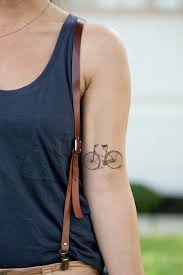 Amazing black bike tattoo on leg. Vintage Bicycle Temporary Tattoo Bike Temporary Tattoo Etsy Bicycle Tattoo Vintage Tattoo Bike Tattoos