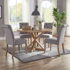 Homesullivan Huntington Beige Linen Button Tufted Dining Chair Set Of 2 40e206c Bl2p Tufted Dining Chairs Round Dining Table Sets Dining Table