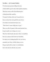 My Poem Sacrifice Poems To Tell Sacrifice