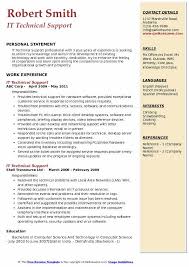 It needs to be concise, relevant, and tailored for each individual work position. It Technical Support Resume Samples Qwikresume