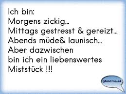 Ich Bin Morgens Zickig Mittags Gestresst Gereizt Abends Mude Launisch Aber Dazwischenbin Ich Ein Li Osterreichische Spruche Und Zitate
