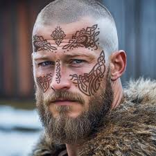 Viking Berserker Face Tattoos SET