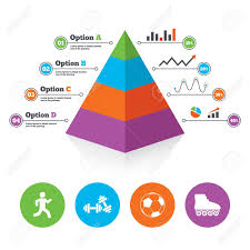 Pyramid Chart Template Football Ball Roller Skates Running