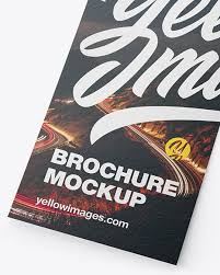 Textured Flyer Mockup In Stationery Mockups On Yellow Images Object Mockups