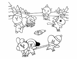 Bts coloring pages are a fun way for kids of all ages to develop creativity, focus, motor skills and color recognition. Bts Army Boston We Ve Got A New Coloring Page With Bt21 Facebook