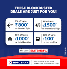 Please come in later to check new credit card offers on mmt. Hdfc Bank Offer Book Your Travel With Us Get Off Up To 1 500