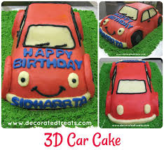 For a little boy's two handsome party do a similar thing! 3d Car Cake For Boys A Decorating Tutorial For Kids Decorated Treats