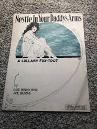 Nestle In Your Daddy's Arms, Lillian Price photo, 1921 vintage sheet music