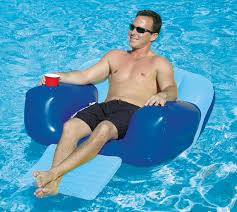 Patiomore outdoor lounge chair, patio wicker adjustable backrest double chaise lounge with thick blue cushion for beach pool yard, 2 pack. Floating Pool Chaise Lounge Chairs Off 73