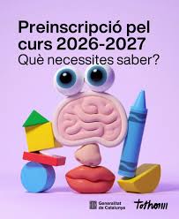 Construïm futurs.Perquè aprendre és construir-se com a persona.  Preinscripció escolar per al curs 26-27: -Segon cicle Ed.Infantil i  Primària 4 al 18 de març. -ESO del 6 al 18 de març.  preinscripció.gencat.cat #