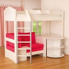 Double bunk bed with sofa underneath. 17 Best Ideas About Bunk Bed With Desk On Pinterest Bed With Desk Underneath Small Girls Rooms And Girls I Bunk Bed With Desk Girls Loft Bed Bedroom Design