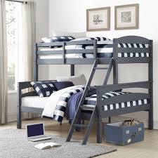 It comes with contemporary design and durable steel frame construction ideal for any modern setting. Dorel Living Dorel Living Brady Twin Over Full Wood Bunk Bed Frame For Kids Gray