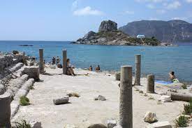 Swim in the hidden cove at agios stefanos beach, the sandy stretch of shoreline next to a harbor on the island. Agios Stefanos Kefalos Wikipedia
