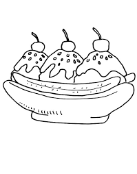 Banana fruits coloring pages for kids prinables. Banana Split With Chocolate Sprinkles Coloring Pages Best Place To Color