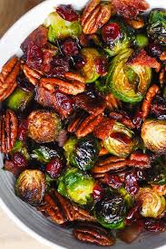This recipe for oven roasted brussels sprouts with bacon is dedicated to anyone out there who is convinced that they don't like brussels sprouts. Brussels Sprouts With Bacon Pecans And Cranberries Julia S Album