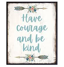 Every piece of decor is similarly stainless steel or uniformly colored, displaying a unique amount of forethought into the design. Have Courage And Be Kind Wall Decor Sign Boho Bathroom Decor Shabby Chic Bathroom Decor Bathroom Wall Art Restroom Sign Rustic Powder Room Guest Bath Decor